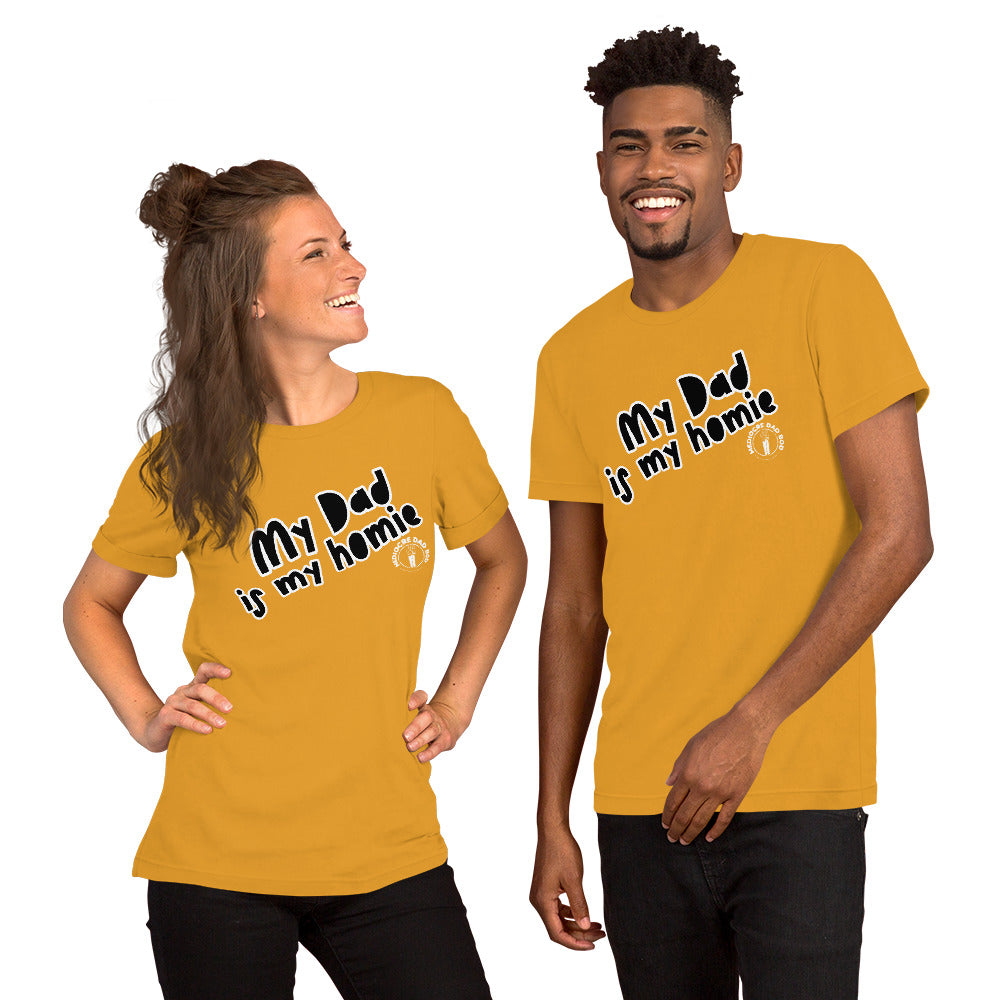 My Dad Is My Homie ADULT SIZES Short Sleeve T-Shirt - Mediocre Dad Bod
