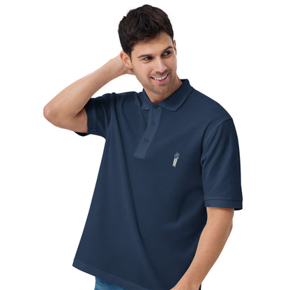 Premium Polo with Embroidered Icon Logo - Mediocre Dad Bod