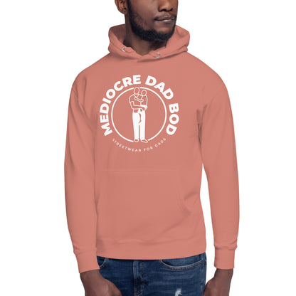 Premium Pullover Hoodie with Logo - Mediocre Dad Bod