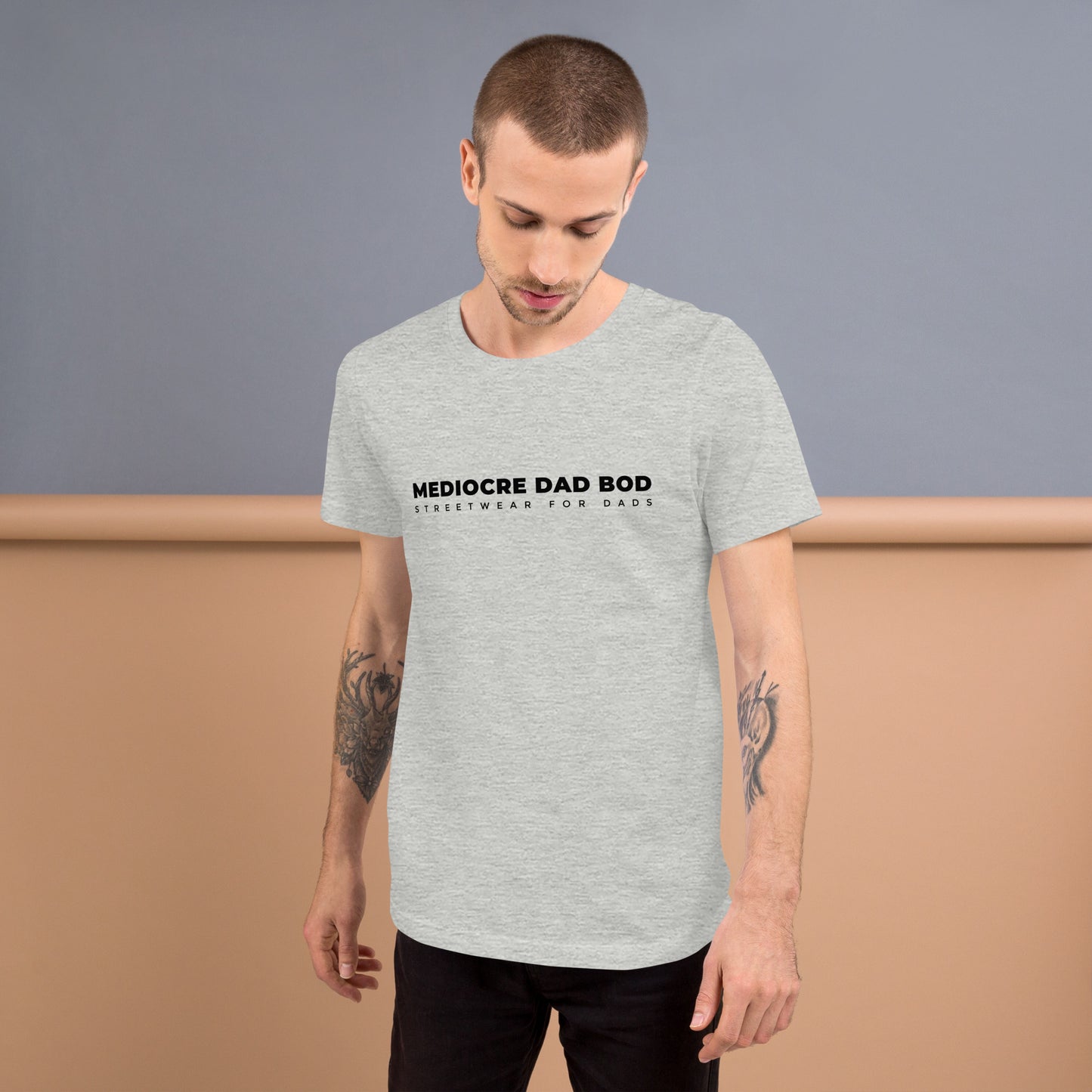 Lightweight T-Shirt with Text Logo - Mediocre Dad Bod