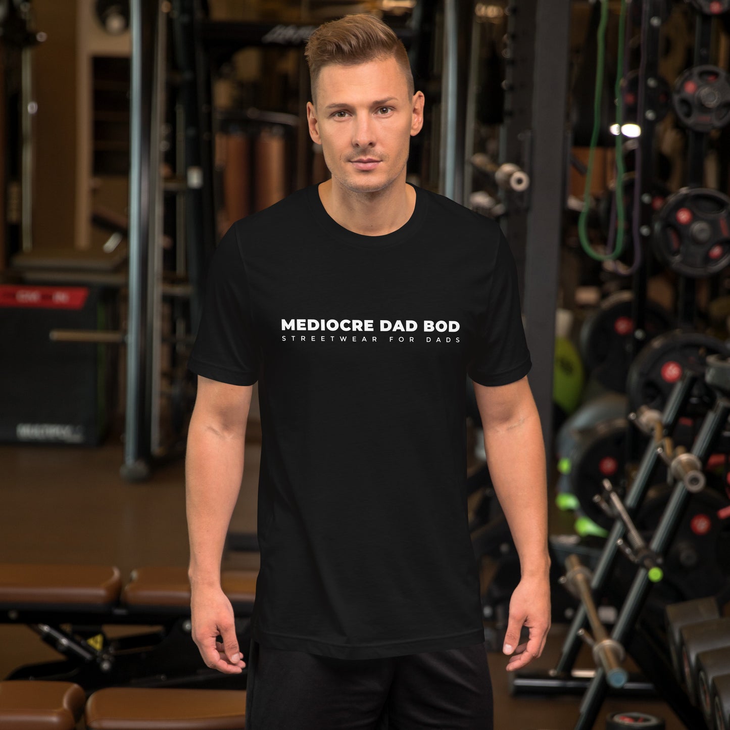 Lightweight T-Shirt with Text Logo - Mediocre Dad Bod