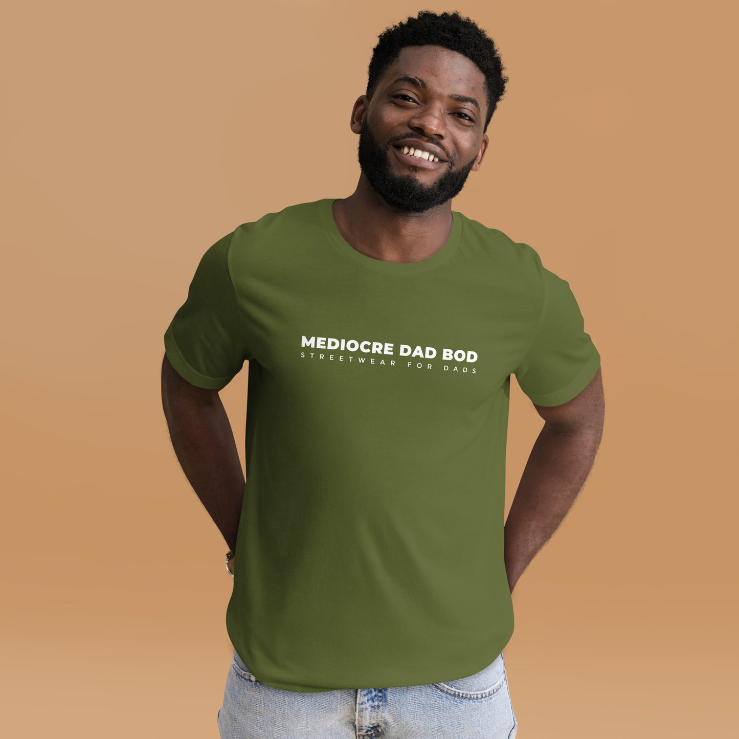 Lightweight T-Shirt with Text Logo - Mediocre Dad Bod