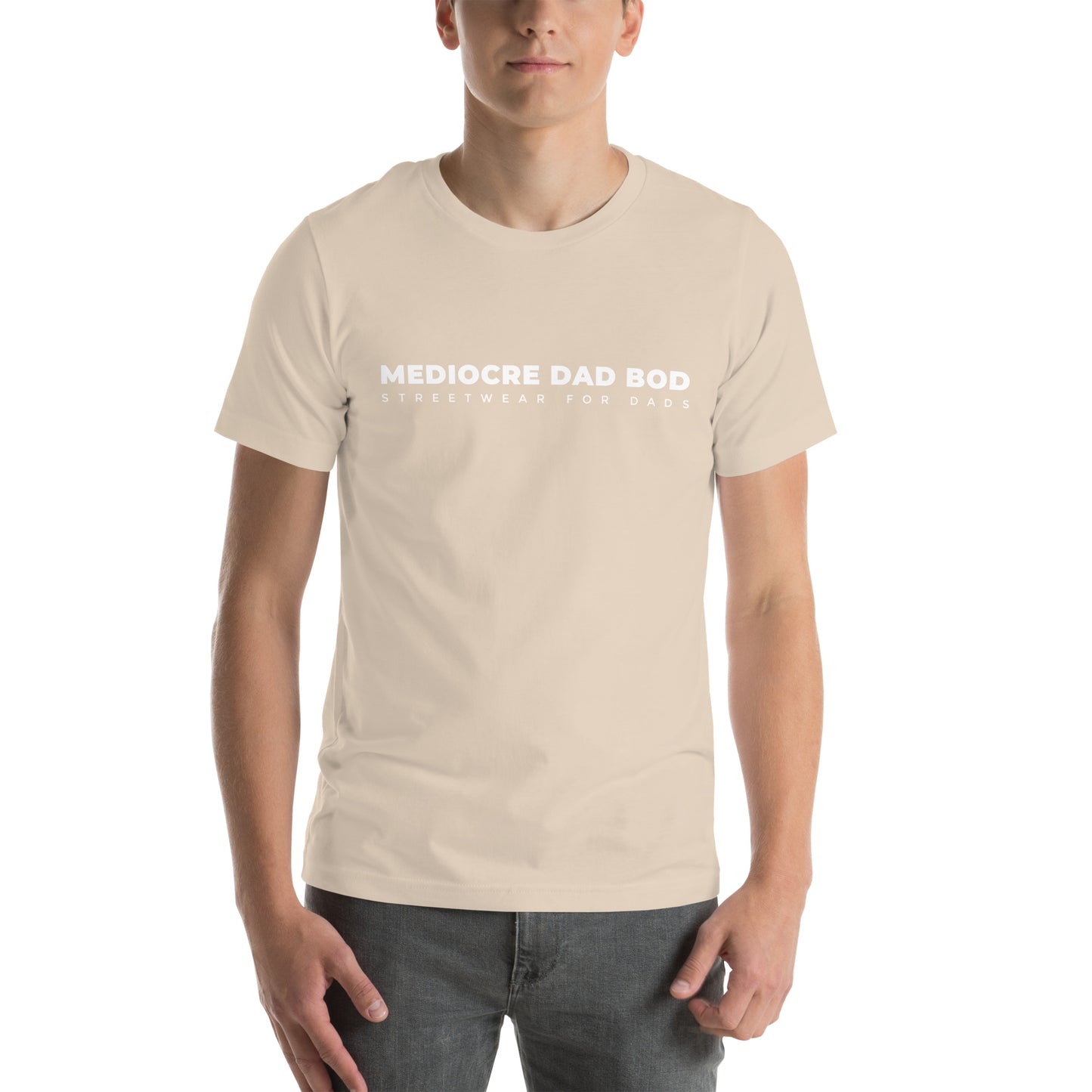 Lightweight T-Shirt with Text Logo - Mediocre Dad Bod